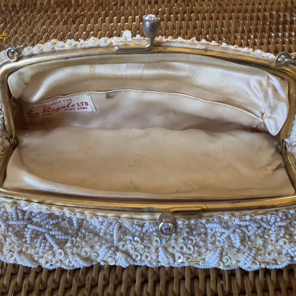 Mid Century Designer Bags. Formal Beaded and Leather Bags. 1950s Evening Clutch - Picture 4 of 9